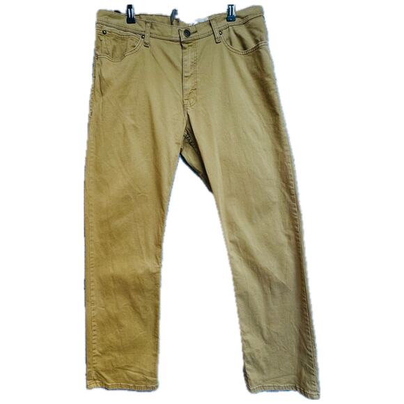 Wrangler Stretch Twill Straight 5 Fit Pocket Pant Men 34x32 Brushed Almond Gold - Picture 1 of 10